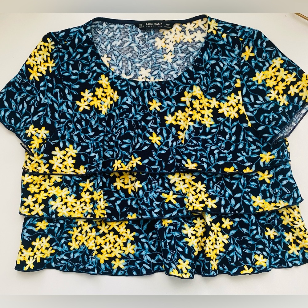 Zara ruffled crop top